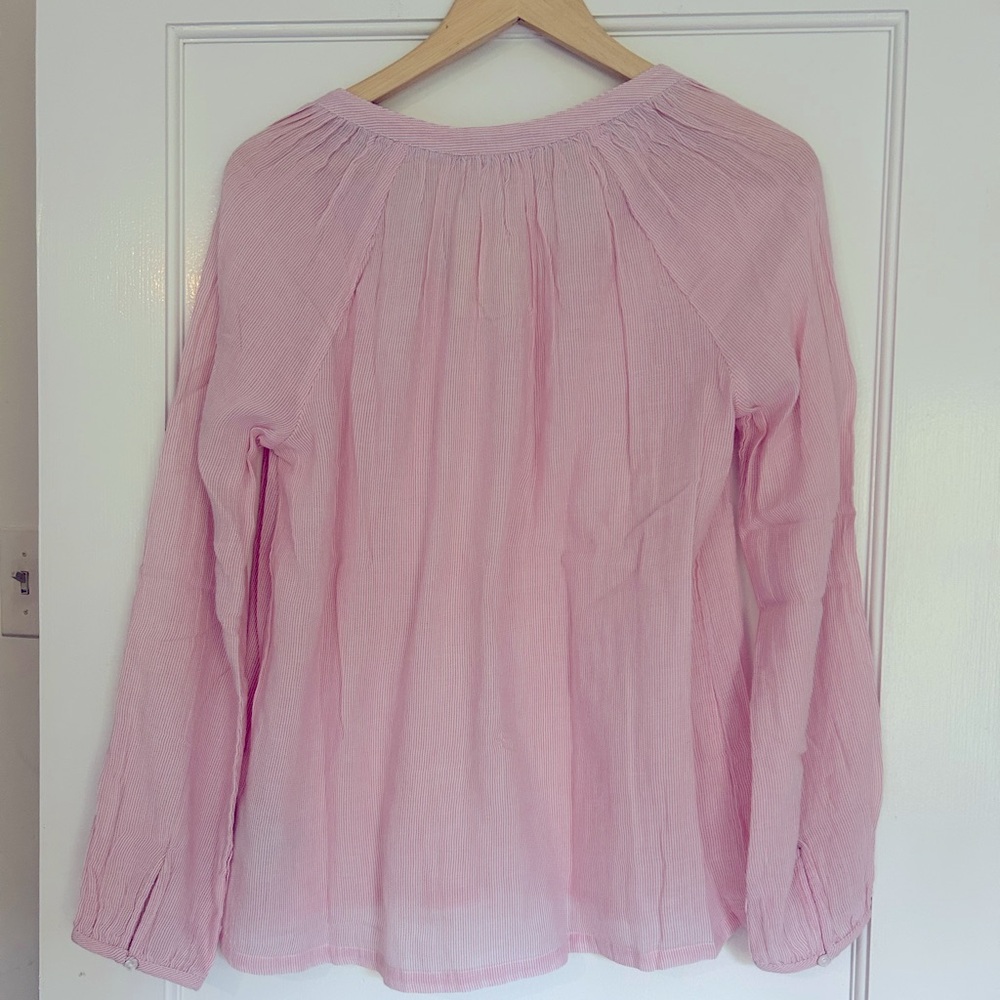 NWT Boden Gauzy Boho Top in Pink and White Stripe - Picture 3 of 8